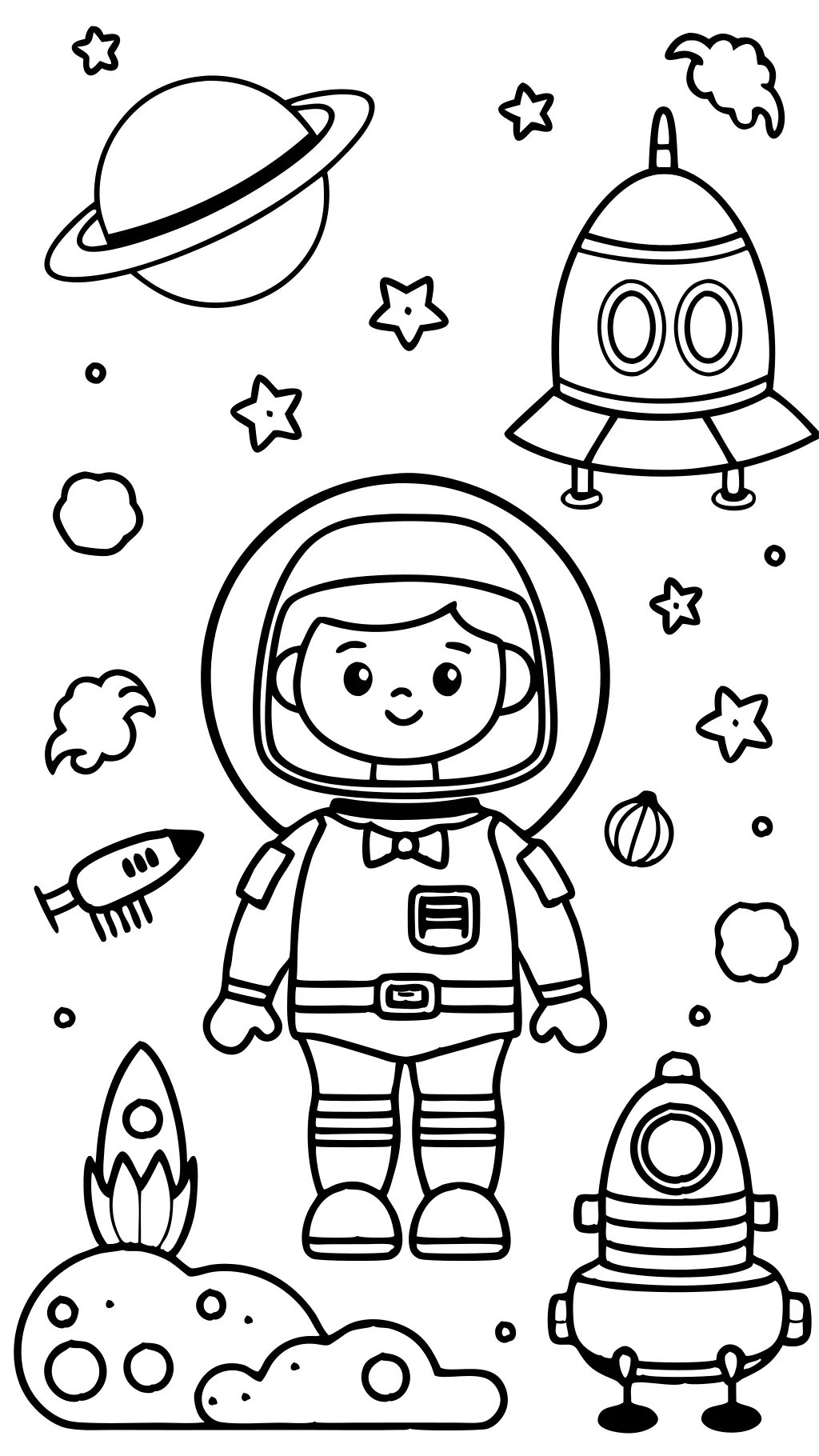 pages à colorier astronaute